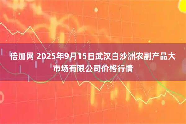 倍加网 2025年9月15日武汉白沙洲农副产品大市场有限公司价格行情