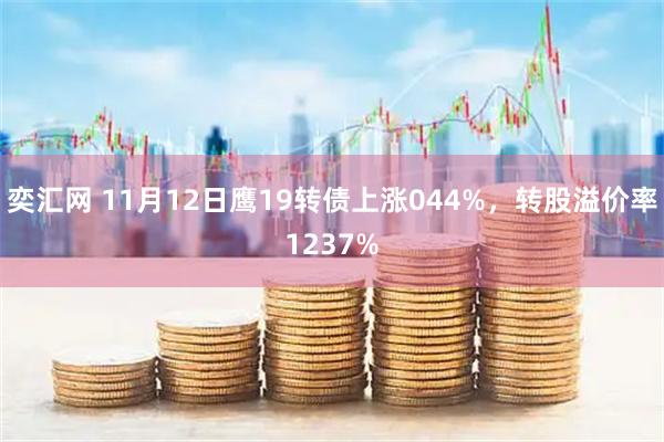 奕汇网 11月12日鹰19转债上涨044%，转股溢价率1237%