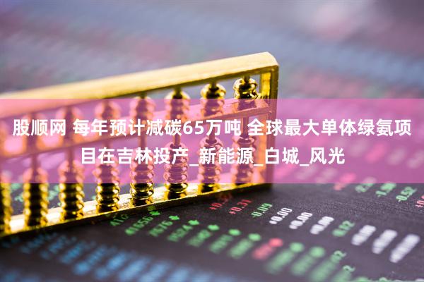 股顺网 每年预计减碳65万吨 全球最大单体绿氨项目在吉林投产_新能源_白城_风光